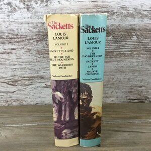 The Sackett Series Louis LAmour Vol 1 & 2 Hardcover 1980 Vintage Western Books